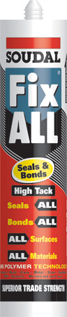 003.50.230 - Pack 1 - Soudal Fix All Hi-Tack Sealant 290ml Wht