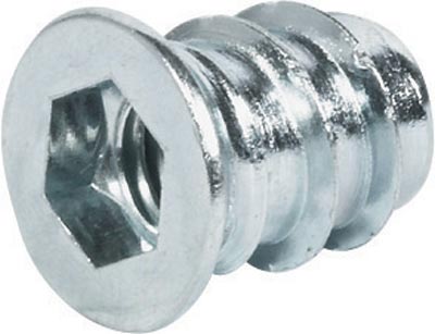 030.10.864 - Pack 100 - Screw-In Sleeve M6 D7.5x15mm SW6 St Galv