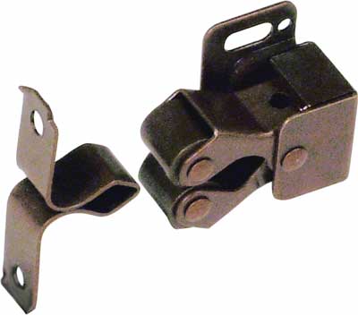 244.01.113 - Pack 1 - Twin Roller Catch Sprung Steel Burnished