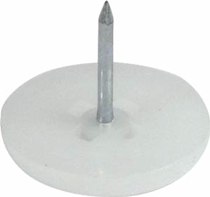 650.02.250 - Pack 100 - Pin Type Glide D25mm Pl Wht